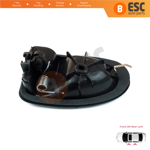Inner Door Handle Left Black Cable Type for Renault Clio 2 Scenic Megane 1 Trafic Master 2 Mascott Logan 1 Movano Vivaro A Interstar Primastar 1 Daily 8200028994