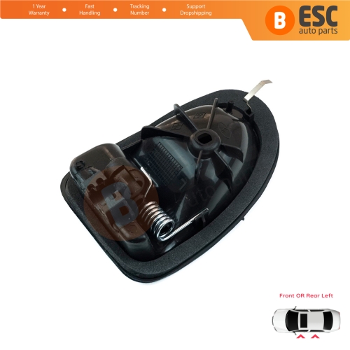 Inner Door Handle Left Black Cable Type for Renault Clio 2 Scenic Megane 1 Trafic Master 2 Mascott Logan 1 Movano Vivaro A Interstar Primastar 1 Daily 8200028994