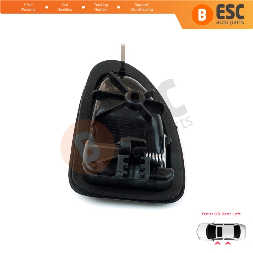 Inner Door Handle Left Black Cable Type for Renault Clio 2 Scenic Megane 1 Trafic Master 2 Mascott Logan 1 Movano Vivaro A Interstar Primastar 1 Daily 8200028994