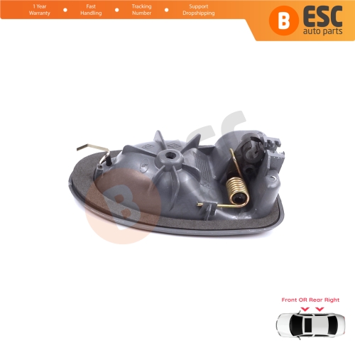 Inner Door Handle Right Gray Cable Type for Renault Clio 2 Scenic Megane 1 Trafic Master 2 Mascott Logan 1 Movano Vivaro A Interstar Primastar 1 Daily 8200028995