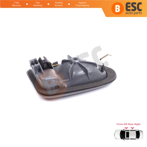 Inner Door Handle Right Gray Cable Type for Renault Clio 2 Scenic Megane 1 Trafic Master 2 Mascott Logan 1 Movano Vivaro A Interstar Primastar 1 Daily 8200028995