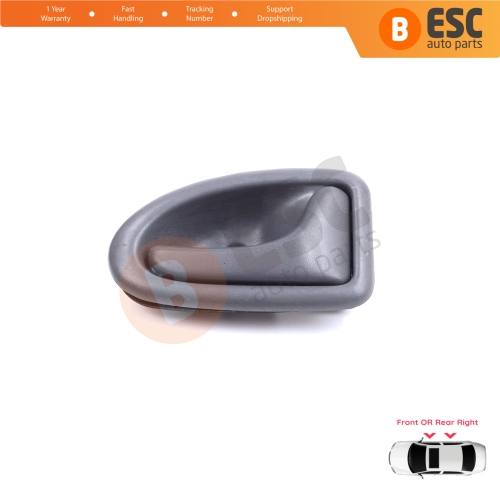 Inner Door Handle Right Gray Cable Type for Renault Clio 2 Scenic Megane 1 Trafic Master 2 Mascott Logan 1 Movano Vivaro A Interstar Primastar 1 Daily 8200028995