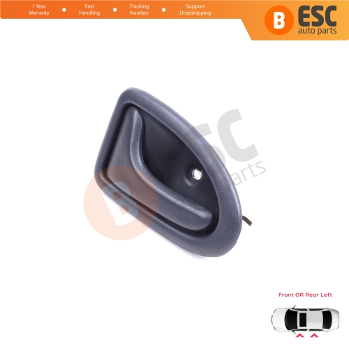 Inner Door Handle Left Gray Cable Type for Renault Clio 2 Scenic Megane 1 Trafic Master 2 Mascott Logan 1 Movano Vivaro A Interstar Primastar 1 Daily 8200028994