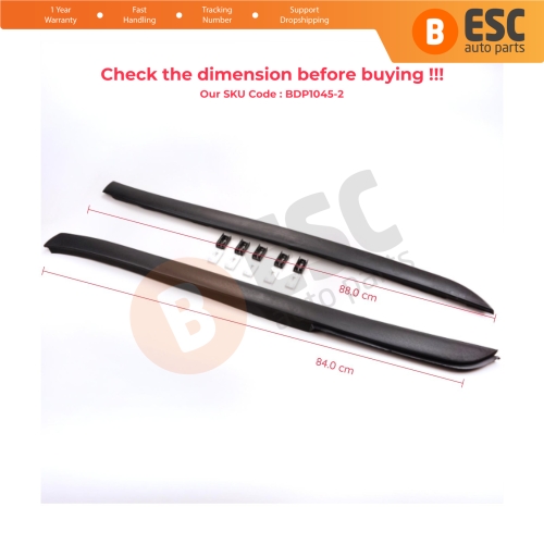 Front Windshield Glass Trim Moulding Pillar Cover Clips Set Left Right 6386980179 6389840861 for Mercedes Vito W638