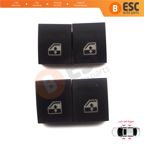 4 Pieces Window Switch Control Button Repair Cover for Vauxhall Opel Astra H Zafira B Tigra B 6240452
