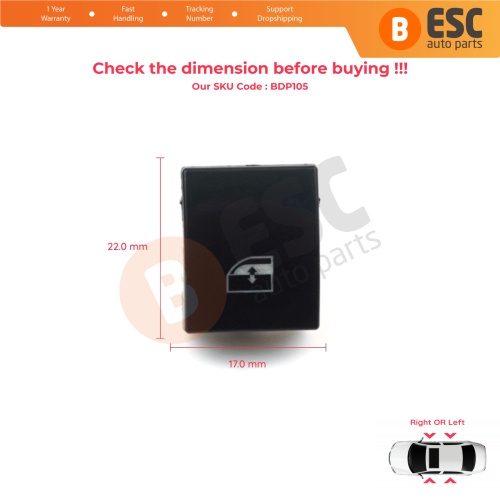 1 Piece Window Switch Control Button Repair Cover for Vauxhall Opel Astra H Zafira B Tigra B 6240452