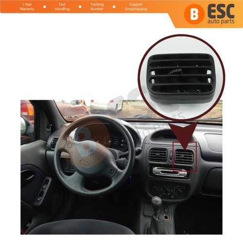 Air Vent Intake Grille Diffuser Right Side Black 7702258280 for Renault Clio MK2 Symbol MK1 MK2 Thalia