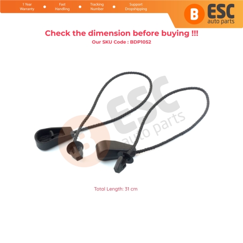 2 Pieces Rear Parcel Shelf Cord Retaining Strap 7701062123 for Renault Megane Clio Laguna HB