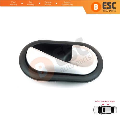 Interior Door Handle Right Black Chrome Color for Renault Scenic Megane Twingo Kangoo MK2 Clio Master MK3 Sandero Logan Duster MK1 Modus Movano B Citan W415 NV250 NV400 8200730863
