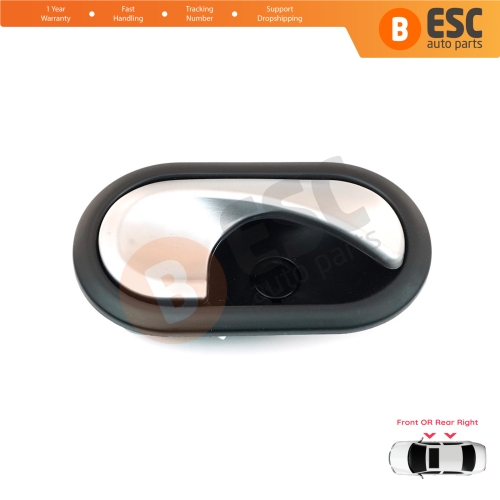 Interior Door Handle Right Black Chrome Color for Renault Scenic Megane Twingo Kangoo MK2 Clio Master MK3 Sandero Logan Duster MK1 Modus Movano B Citan W415 NV250 NV400 8200730863