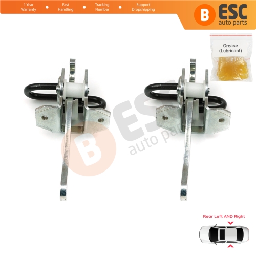 2 Pieces Rear Door Hinge Brake Stop Check Strap Limiter for BMW 3 Series E36 1990-1999 51228165009 