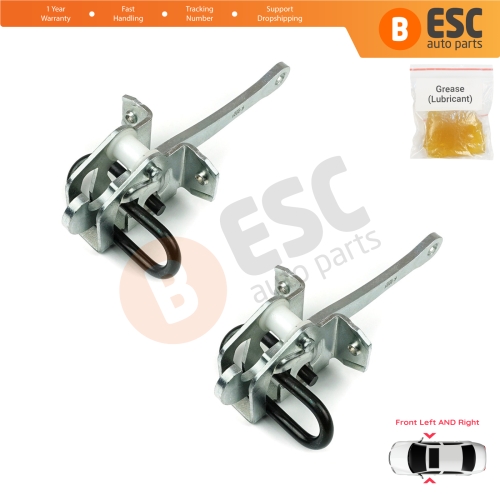 2 Pieces Front Door Hinge Brake Stop Check Strap Limiter for BMW 5 Series E34 7 Series E32 51218155698