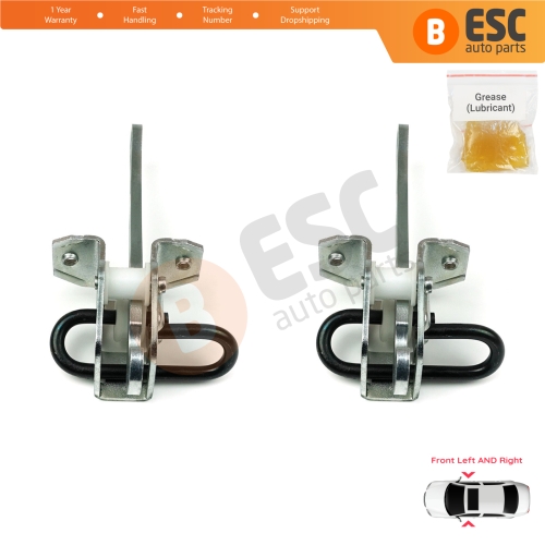 2 Pieces Front Door Hinge Brake Stop Check Strap Limiter for BMW 5 Series E34 7 Series E32 51218155698
