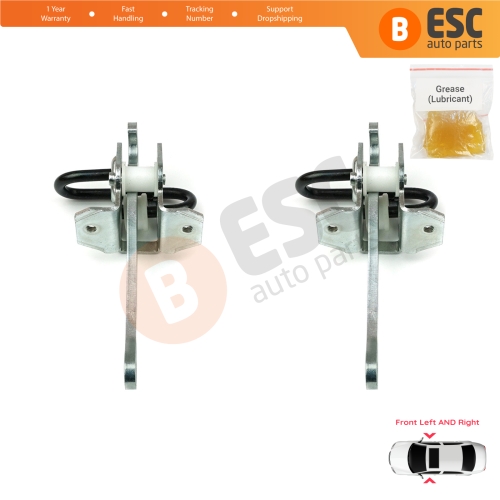 2 Pieces Front Door Hinge Brake Stop Check Strap Limiter for BMW 5 Series E34 7 Series E32 51218155698