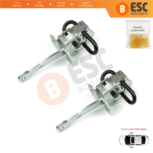 2 Pieces Front Door Hinge Brake Stop Check Strap Limiter for BMW 5 Series E34 7 Series E32 51218155698