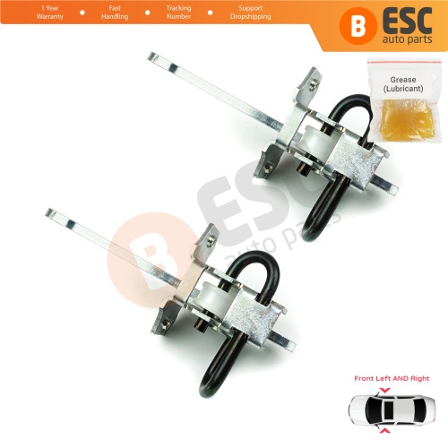 2 Pieces Front Door Hinge Brake Stop Check Strap Limiter for BMW 5 Series E34 7 Series E32 51218155698