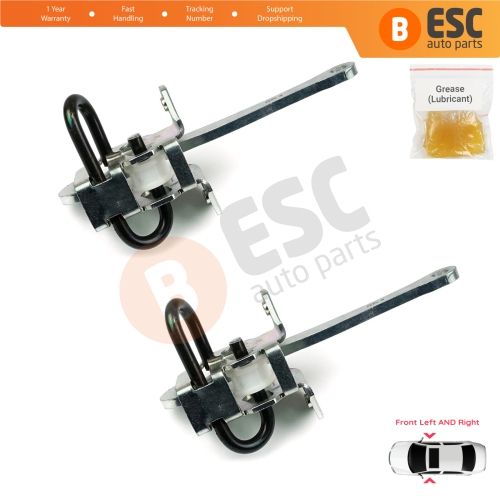 2 Pieces Front Door Hinge Brake Stop Check Strap Limiter for BMW 5 Series E34 7 Series E32 51218155698
