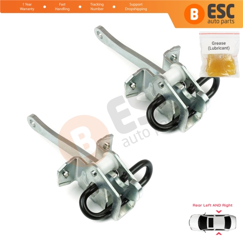 2 Pieces Rear Door Hinge Brake Stop Check Strap Limiter for BMW 5 Series E34 7 Series E32 51228168090  