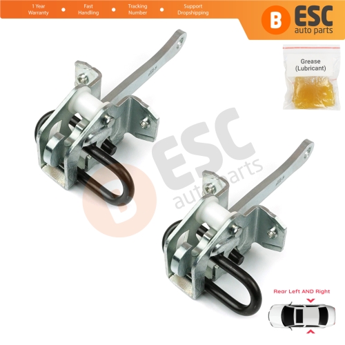 2 Pieces Rear Door Hinge Brake Stop Check Strap Limiter for BMW 5 Series E34 7 Series E32 51228168090  