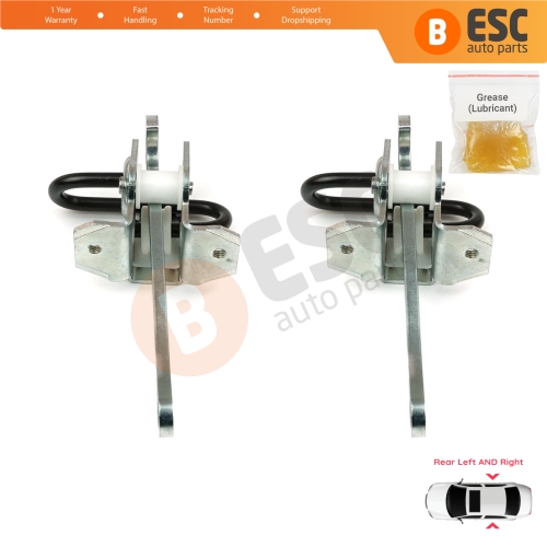 2 Pieces Rear Door Hinge Brake Stop Check Strap Limiter for BMW 5 Series E34 7 Series E32 51228168090  