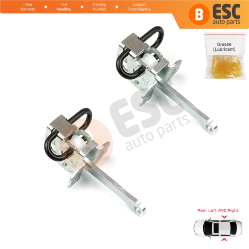 2 Pieces Rear Door Hinge Brake Stop Check Strap Limiter for BMW 5 Series E34 7 Series E32 51228168090  