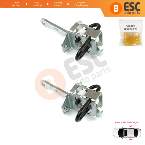 2 Pieces Rear Door Hinge Brake Stop Check Strap Limiter for BMW 5 Series E34 7 Series E32 51228168090  