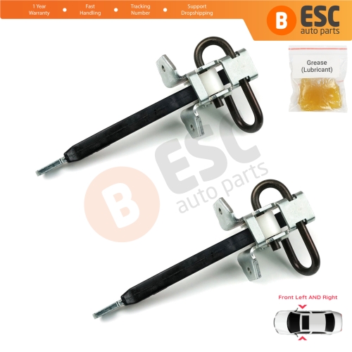 2 Pieces Front Door Hinge Brake Stop Check Strap Limiter for BMW 5 Series E39 1995-2004 4/5 Door 51218193447