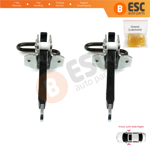 2 Pieces Front Door Hinge Brake Stop Check Strap Limiter for BMW 5 Series E39 1995-2004 4/5 Door 51218193447