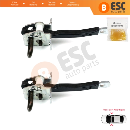 2 Pieces Front Door Hinge Brake Stop Check Strap Limiter for BMW 5 Series E39 1995-2004 4/5 Door 51218193447
