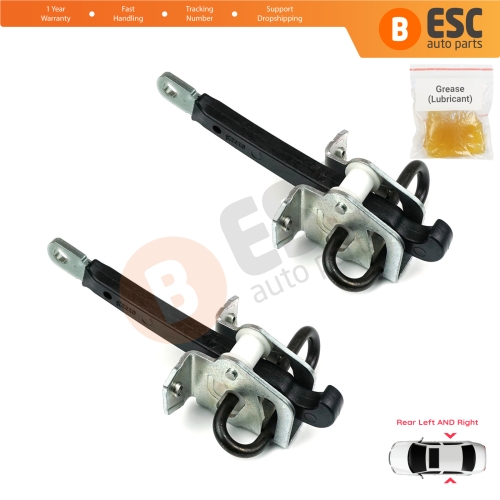 2 Pieces Rear Door Hinge Brake Stop Check Strap Limiter for BMW 5 Series E39 1995-2004 4/5 Door 51228193448 