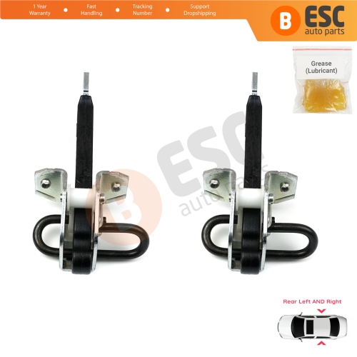 2 Pieces Rear Door Hinge Brake Stop Check Strap Limiter for BMW 5 Series E39 1995-2004 4/5 Door 51228193448 