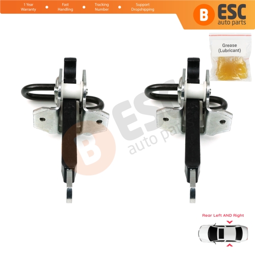 2 Pieces Rear Door Hinge Brake Stop Check Strap Limiter for BMW 5 Series E39 1995-2004 4/5 Door 51228193448 
