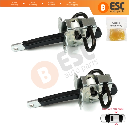 2 Pieces Rear Door Hinge Brake Stop Check Strap Limiter for BMW 5 Series E39 1995-2004 4/5 Door 51228193448 