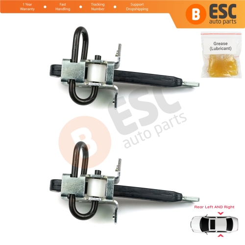 2 Pieces Rear Door Hinge Brake Stop Check Strap Limiter for BMW 5 Series E39 1995-2004 4/5 Door 51228193448 