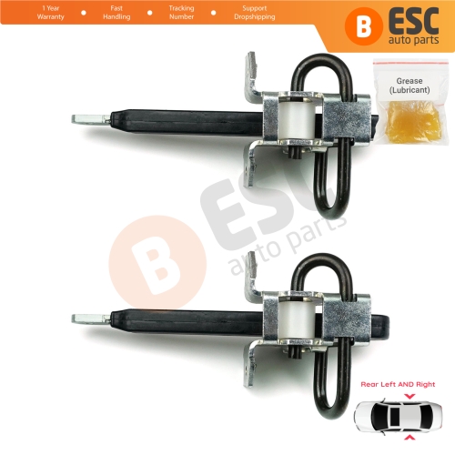 2 Pieces Rear Door Hinge Brake Stop Check Strap Limiter for BMW 5 Series E39 1995-2004 4/5 Door 51228193448 