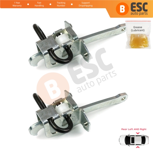 2 Pieces Rear Door Hinge Brake Stop Check Strap Limiter for BMW 5 Series E39 1995-2004 4/5-Door 51218159256 
