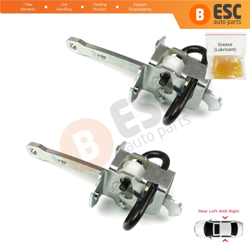 2 Pieces Rear Door Hinge Brake Stop Check Strap Limiter for BMW 5 Series E39 1995-2004 4/5-Door 51218159256 