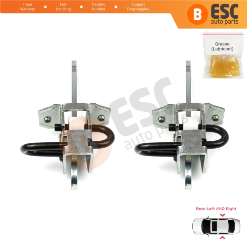 2 Pieces Rear Door Hinge Brake Stop Check Strap Limiter for BMW 5 Series E39 1995-2004 4/5-Door 51218159256 