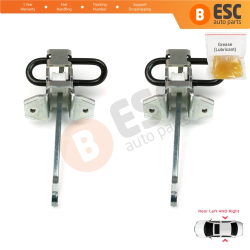 2 Pieces Rear Door Hinge Brake Stop Check Strap Limiter for BMW 5 Series E39 1995-2004 4/5-Door 51218159256 