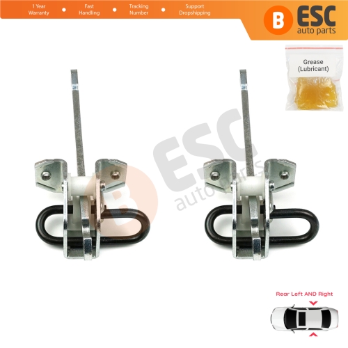 2 Pieces Rear Door Hinge Brake Stop Check Strap Limiter for BMW 5 Series E39 1995-2004 4/5-Door 51218159256 