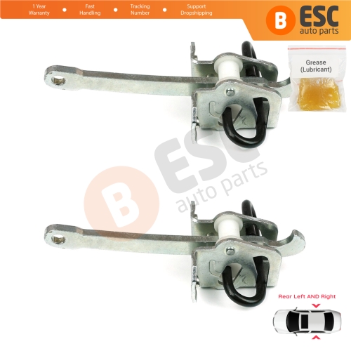 2 Pieces Rear Door Hinge Brake Stop Check Strap Limiter for BMW 5 Series E39 1995-2004 4/5-Door 51218159256 