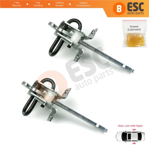 2 Pieces Rear Door Hinge Brake Stop Check Strap Limiter for BMW 5 Series E39 1995-2004 4/5-Door 51218159256 
