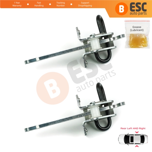 2 Pieces Rear Door Hinge Brake Stop Check Strap Limiter for BMW 5 Series E39 1995-2004 4/5-Door 51218159256 