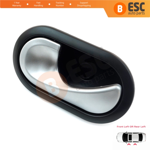 Interior Door Handle Left Chrome Black Color for Renault Scenic Megane Twingo Kangoo MK2 Clio Master MK3 Sandero Logan Duster MK1 Modus Movano B Citan W415 NV250 NV400 8200730861
