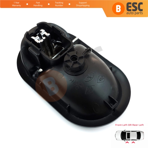 Interior Door Handle Left Chrome Black Color for Renault Scenic Megane Twingo Kangoo MK2 Clio Master MK3 Sandero Logan Duster MK1 Modus Movano B Citan W415 NV250 NV400 8200730861