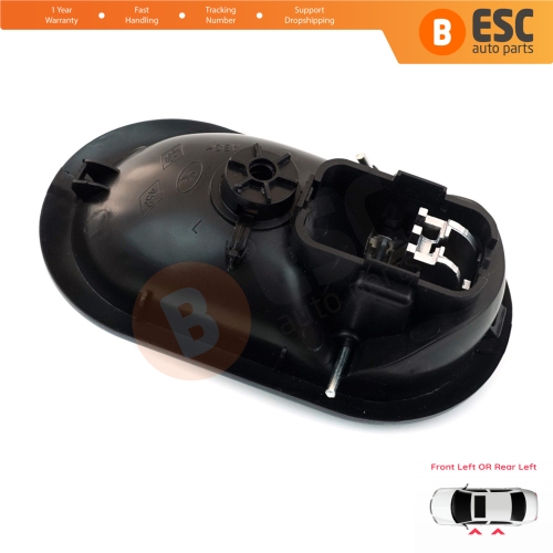 Interior Door Handle Left Chrome Black Color for Renault Scenic Megane Twingo Kangoo MK2 Clio Master MK3 Sandero Logan Duster MK1 Modus Movano B Citan W415 NV250 NV400 8200730861