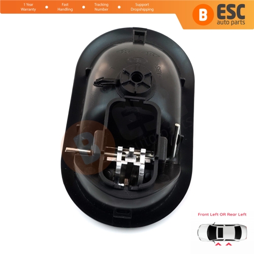 Interior Door Handle Left Chrome Black Color for Renault Scenic Megane Twingo Kangoo MK2 Clio Master MK3 Sandero Logan Duster MK1 Modus Movano B Citan W415 NV250 NV400 8200730861