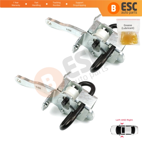 2 Pieces Door Hinge Brake Stop Check Strap Limiter 51218161782 for BMW 3 E36 Coupe Convertible