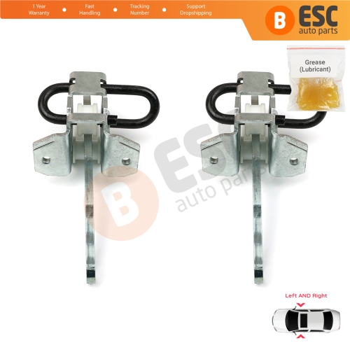 2 Pieces Door Hinge Brake Stop Check Strap Limiter 51218161782 for BMW 3 E36 Coupe Convertible