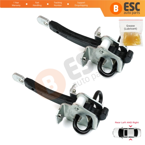 2 Pieces Rear Door Hinge Brake Stop Check Strap Limiter for BMW 7 Series E38 Sedan 1994-2001 51228234605 